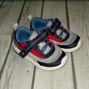 Stride Rite Little Kids' Ian Red and Blue Tennis Shoes